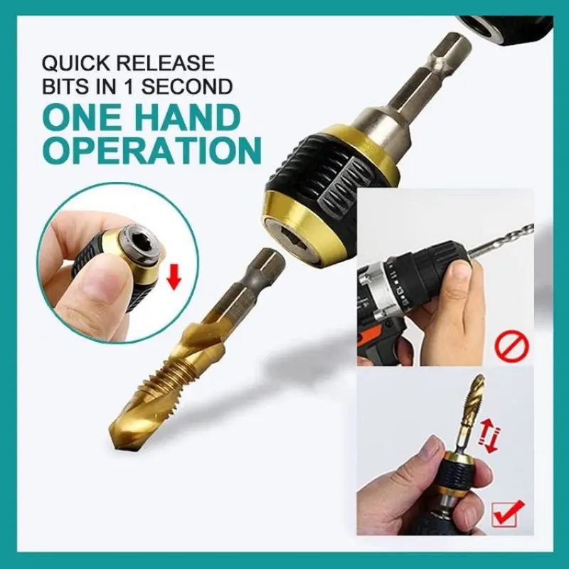 Adaptateur de tige de conversion de tige d'extension de bit, auto-libération rapide et auto-verrouillage, livraison directe