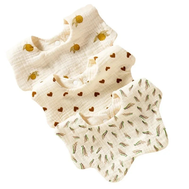 Baby Gauze Saliva Toalha, Pure Cotton Saliva Bib, Waterproof Spit Milk, Homens e Mulheres, Primavera e Verão