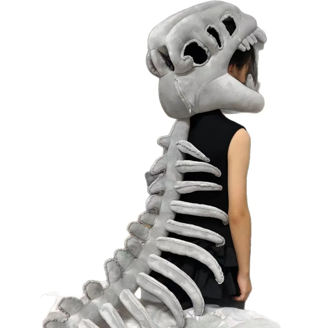 Maska Dinozaura Szkielet Głowy T-Rex Czaszka Chiński Park Dinozaurek Śmieszny Kostium na Imprezę Akcesorium Unisex Dorosły Dzieci