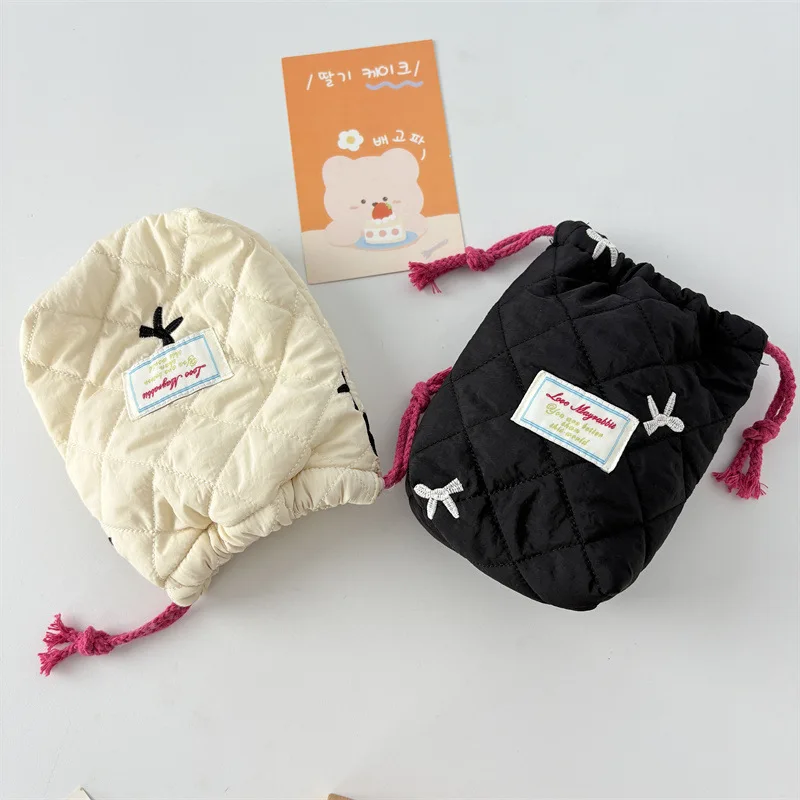 حقيبة مكياج بفيونكة مطرزة، حقيبة دلو برباط، حقيبة فرز ملحقات الحزمة، حقيبة تخزين مقاومة للغبار للكاميرا #6