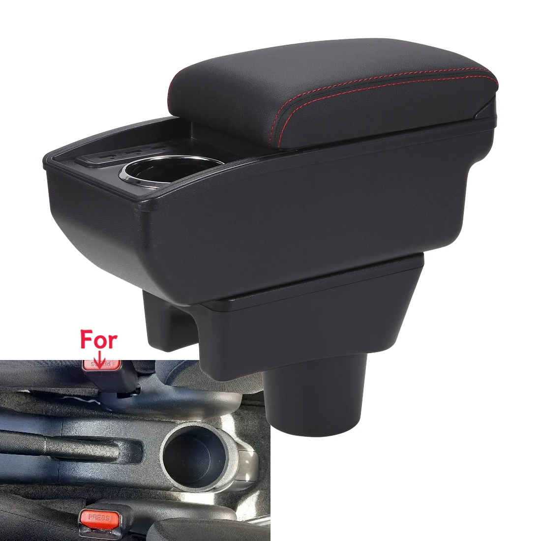 Reposabrazos para Mitsubishi Attrage Mirage, caja de almacenamiento para Dodge Attitude Mitsubishi Space Star, accesorios para coche