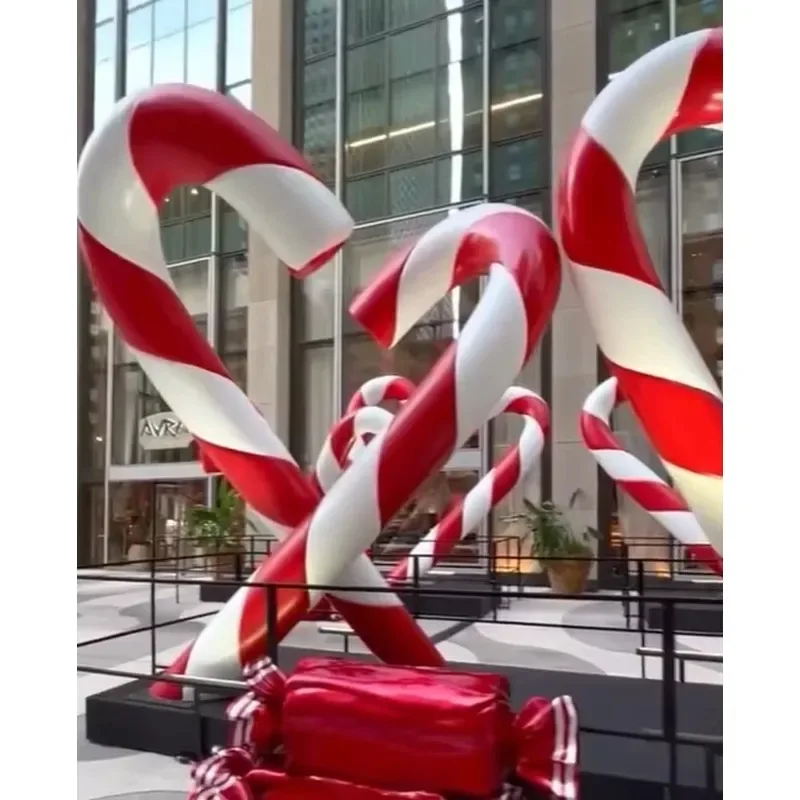 Christmas New Christmas Fiberglass Statue Giant Decoration Shopping Mall Outdoor