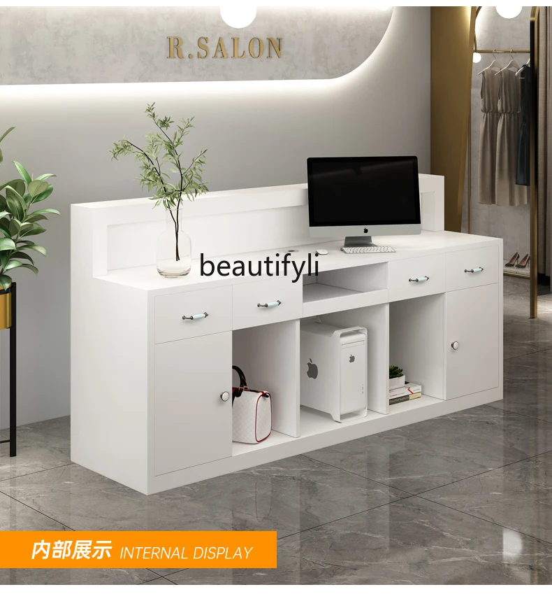 Cashier Counter Bar Beauty Salon Clothing Store Counter Company Store Small Front Desk Reception Desk