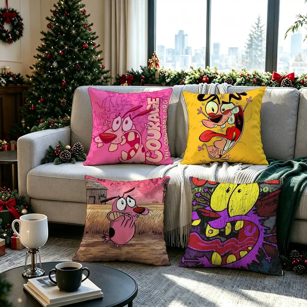 Courage the Cowardly Dog  Pillow cover gift High definition digital printing,Surprise  vivid pattern Household.