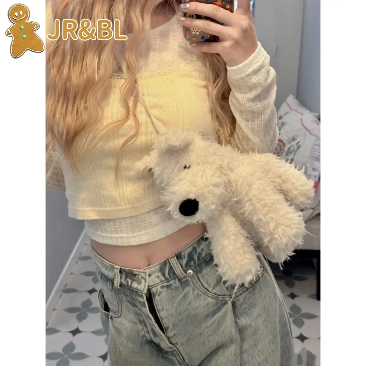 Dog Crossbody Bag Plush Doll Cartoon White JK Lolita Japanese Shoulder Bag Purses and Handbags Designer Bag Cool Fashion Purse