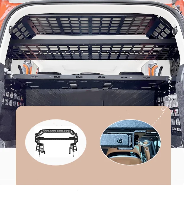 For GWM Tank 300 2020-2024（Fuel version）Rear Cargo Rack Shelf Luggage Storage Panel Mesh  Car Accessories