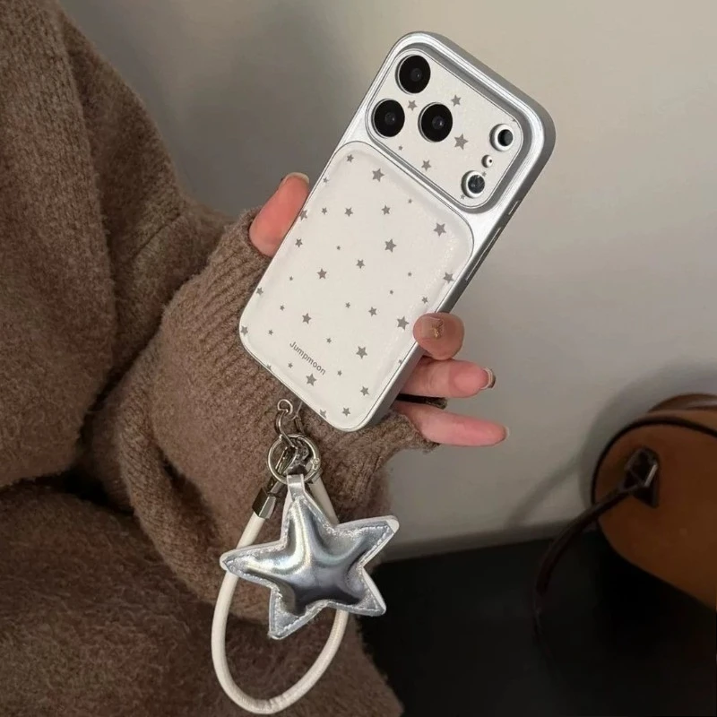 Cute Star Phone Case With Lanyard For Samsung Galaxy A57 A56 A55 A54 A53 A52 A52S A51 A50 A50S M40S A30S A73 A72 A71 5G 4G Cover