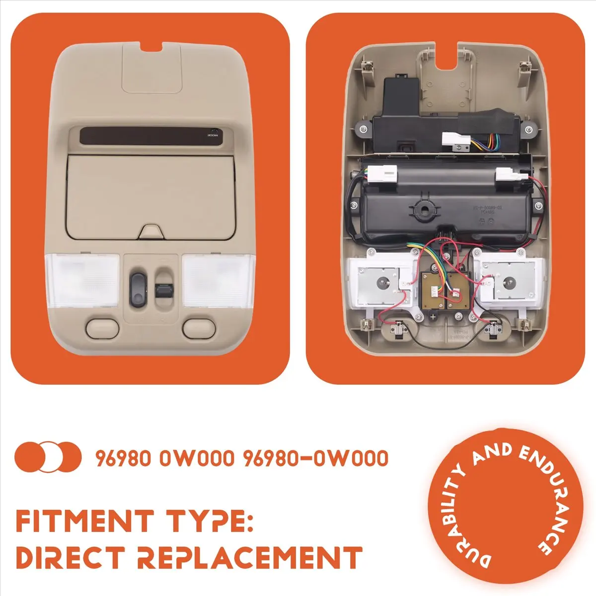 

Front Dome Light WITH Display Roof Reading Lamp for Nissan B Main in Car Light