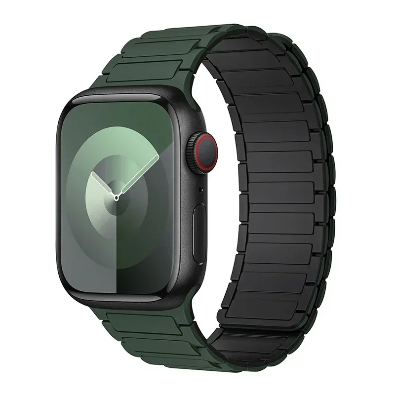 Magnetische lus voor Apple Watch-banden 44 mm 40 mm 49 mm 45 mm 41 mm 38 mm siliconen armband iWatch-serie 9 8 7 6 5 4 3 Se ultra 2 band