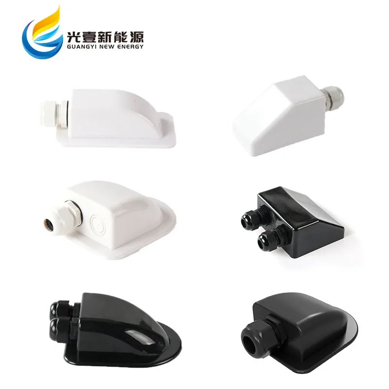 Waterproof Solar Cable Entry Plate Single Double Hole Gland UV Resistant Caravan roof feed-through for cable diameters 3-12mm