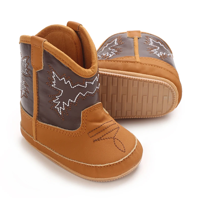 Infant Boy Girls Autumn Winter Snow Boots Embroidery Warm Baby First Walker Shoes for Christmas Baby Shower