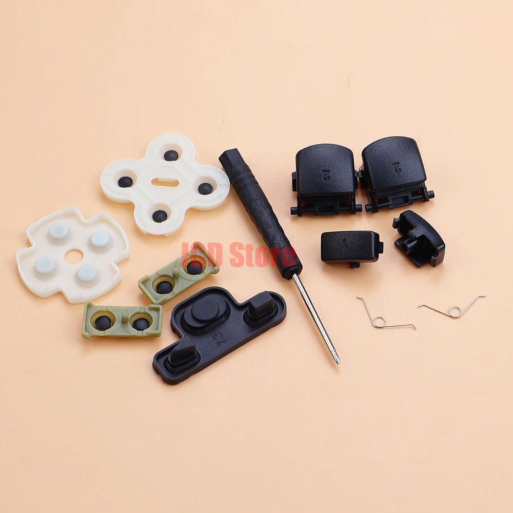 JCD pour contrôleur PS3 L1 R1 L2 R2 boutons de déclenchement bouton en caoutchouc conducteur pièces de réparation ABCD