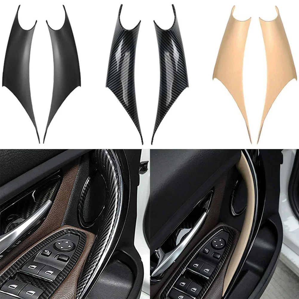 3 Colors Car Interior Door Handle ABS Trim Protective Cover For BMW 3 4 Series M3 M4 F30 F80 F31 F32 F33 F34 F36 F82 2012-2018