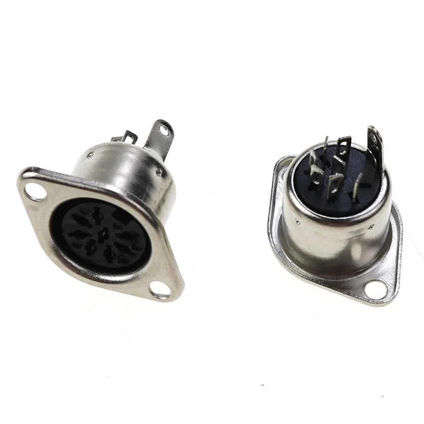 2pcs Computer Keyboard Socket 3P 4P 5P 6P 7P 8P DIN S Terminal Connector Female Jack Mount Adapter Solder MIDI Cable Connector