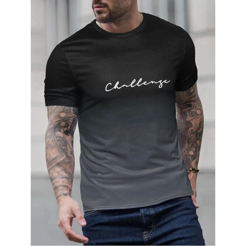 New vintage men's T-shirt 3D printed short sleeve top Summer casual street hip hop pop T-shirt fashion oversized loose clothing