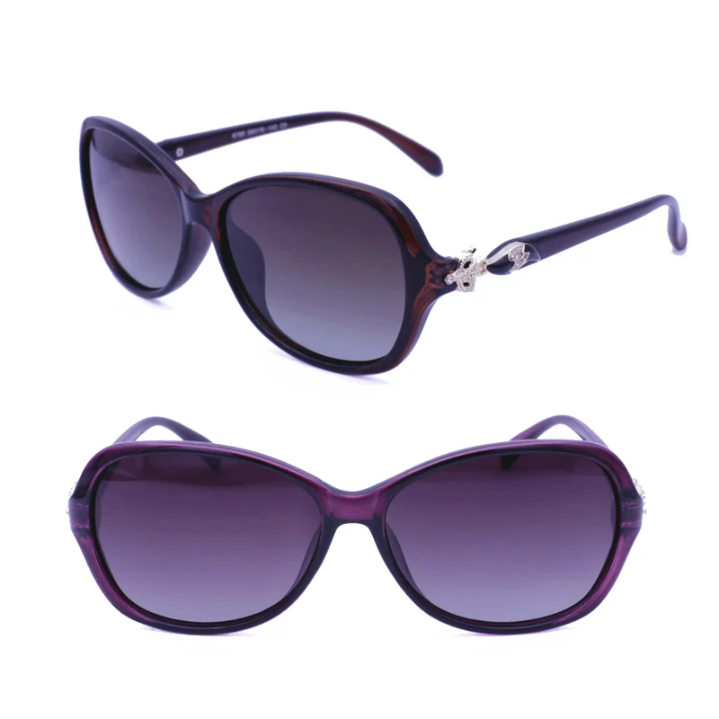 8790 TR Combined with Metal fog Decoration Oversize Full-rim Ladies Trendy Prescription UV400 Colorful Sunglasses