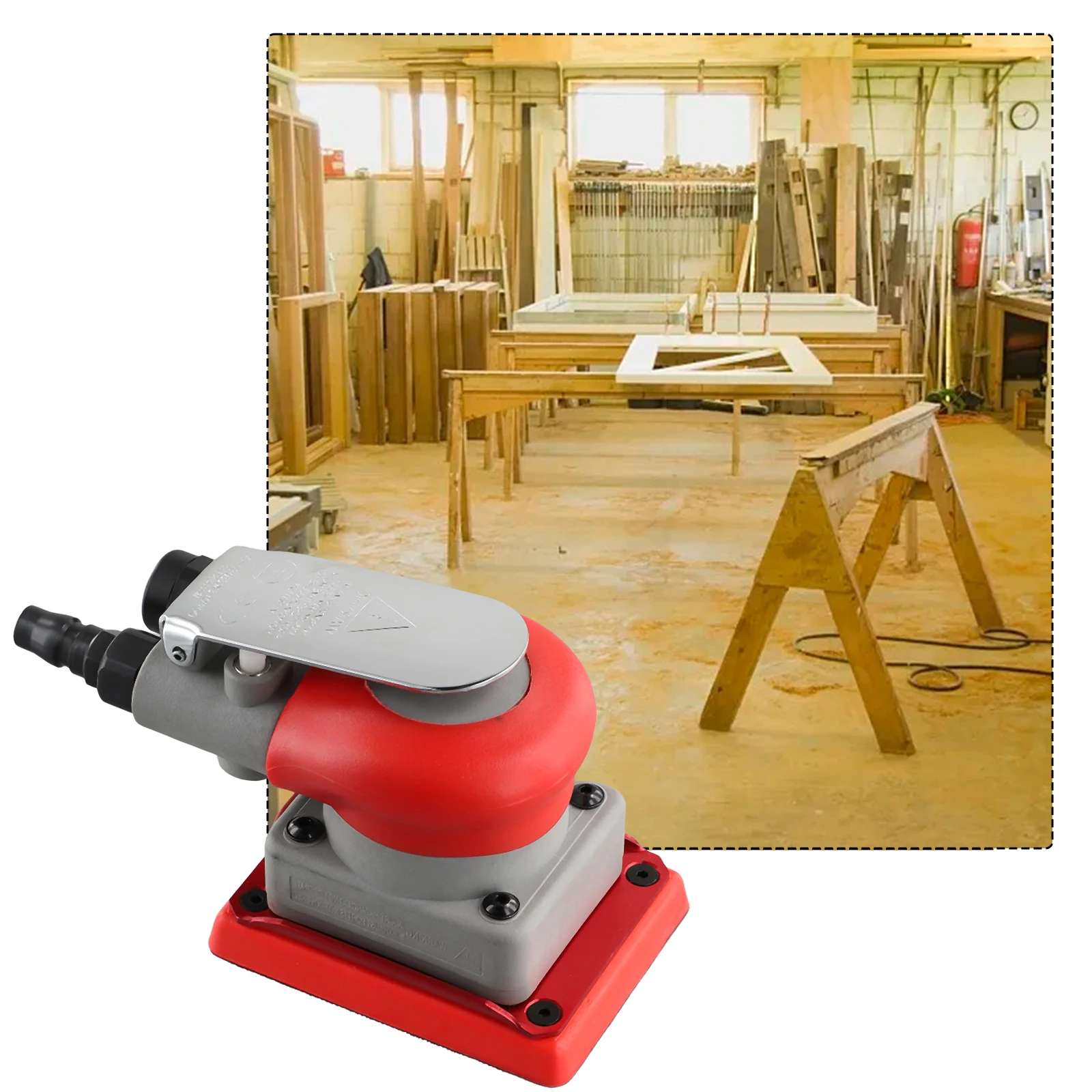 Polishing Tools Pneumatic Sander Square Air Sander 1 4 Inch Air Inlet Joint Rust Removal Square For Car Polishing