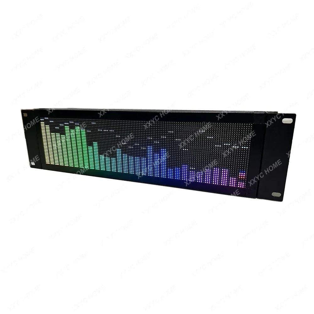 

3U Cabinet Professional Full-color Rack-Mount Music Spectrum Display RGB Level Rhythm Light