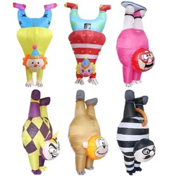 Funny Cartoon Inverted Joker Inflatable Costume Carnival Cosplay Suit Halloween Party Kindergarten Events Decorations April Fool
