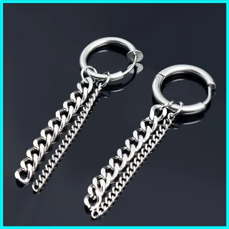 10pcs Round Circle Earrings Clip Earring Loop Hooks Ear Post Jump Ring for No Earrings Hole Women High Quality Diy Accessories