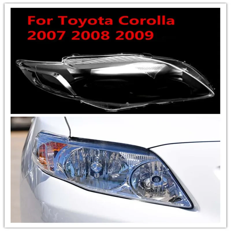 

HTTCY для Toyota Corolla 2007 ~ 2009 корпус фары крышка абажур линза из плексигласа заменить оригинальный абажур