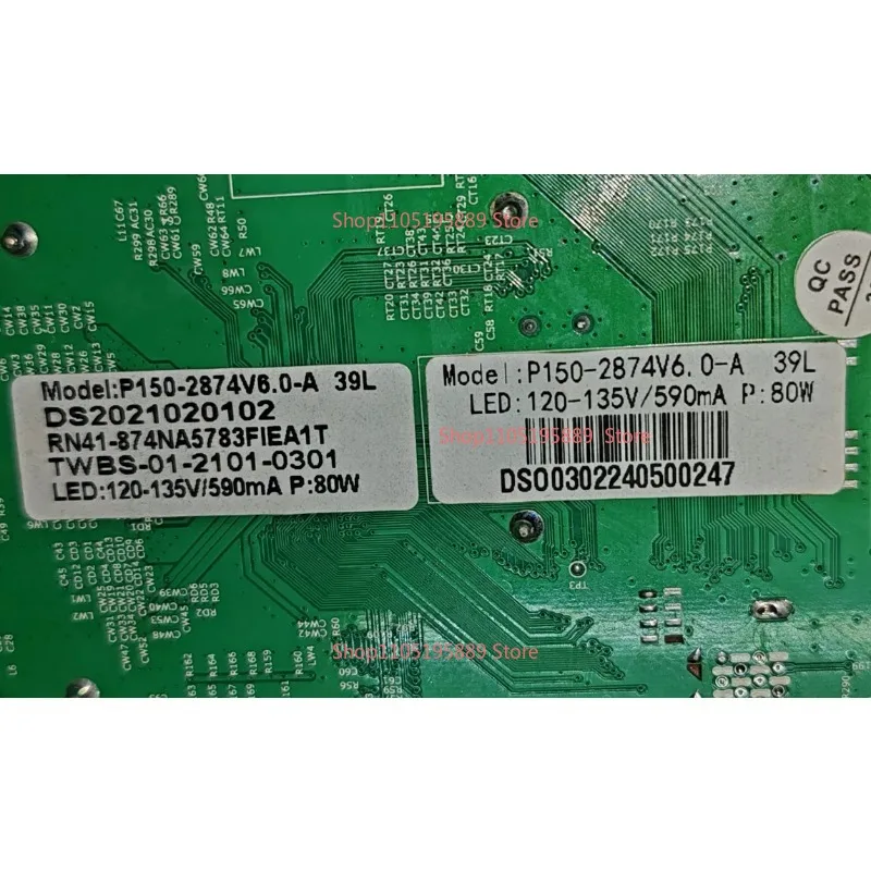 P150-2874V6.0  4K WiFi network TV motherboard 4 core 1.5G+8G    working good  Check the three specifications clearly