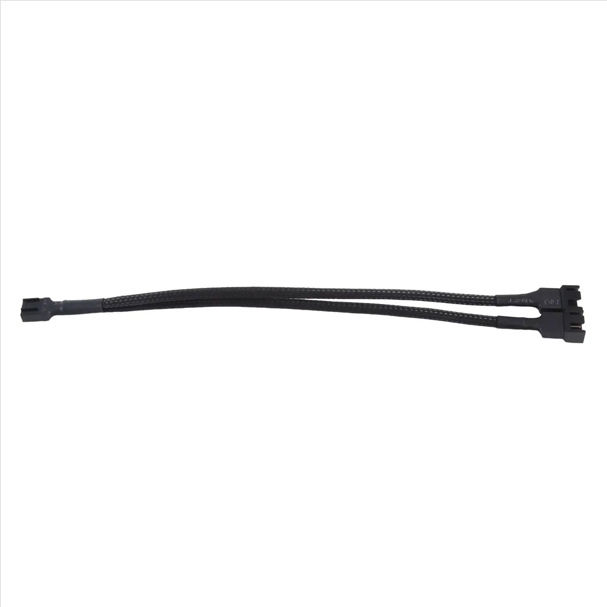 Replacement 1 to 2 Way Braided Cable Y Splitter 3/4 Pin PWM Male Connector Fan Computer PC Fan Extension Adapter Cable