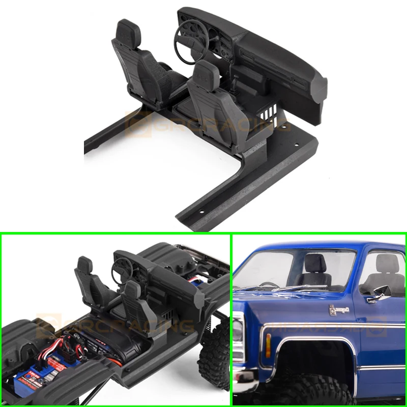 TRX-4M Central Control Seat Interior dla 1/18 RC Crawler Traxxas Car Chevrolet K10 Upgrade Parts