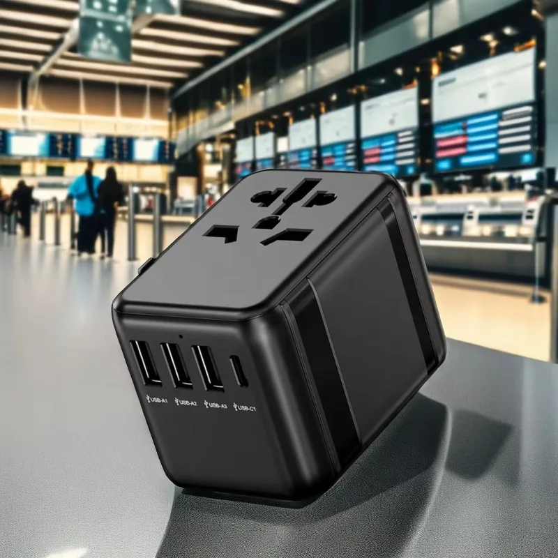 Worldplug International Plug Converter Adaptor Worldwide Travel Charger Universal Adapter Plug Socket with 3 Usb and Type-c