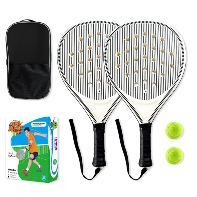 

1PC Plate Tennis Racket New Non-slip Racket Handle High Elastic Racket Surface Outdoor Parent-child Sports Racket