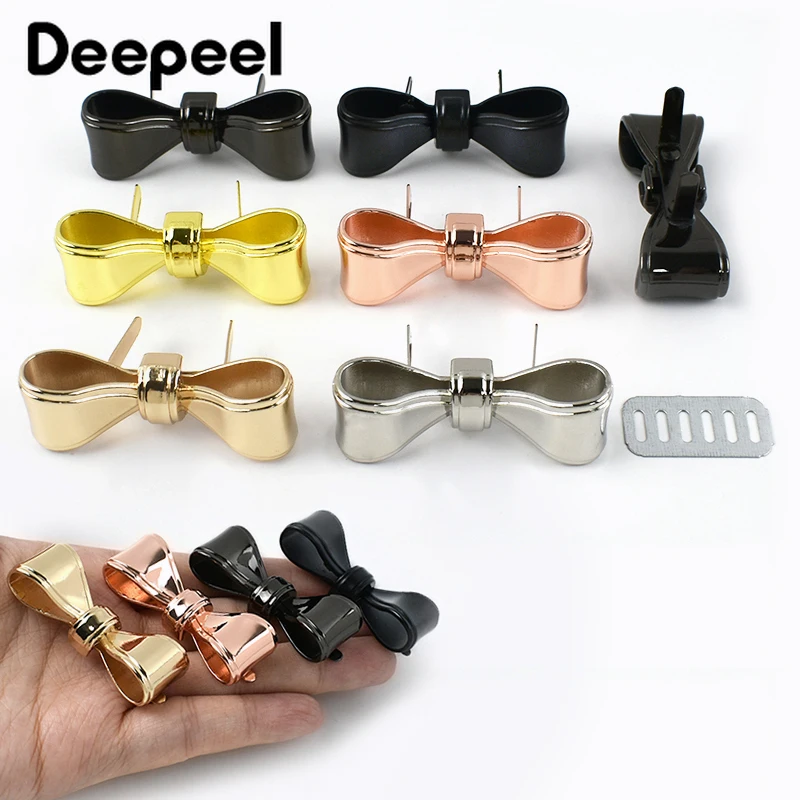 

5/10/20Pcs Deepeel 47*17mm Metal Bowknot Buckles Bag Shoes Clothes Decor Buckle Handbag Side Clip Clasps DIY Bags Accessories