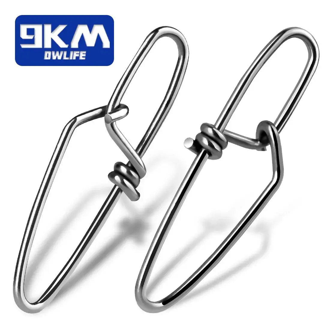 9KM Fishing Snap 50~200Pcs Fishing Clip Quick Fishing Lure Connector Stainless Steel Saltwater Fishing Interlock Snap Cross Lock