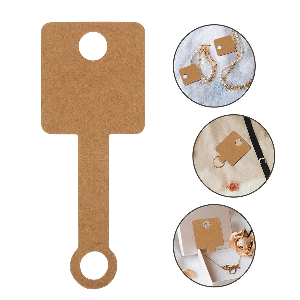 

50pcs Jewelry Tags Necklace Cards Black Self-adhesive Foldable Display for Bracelets Earrings Lightweight Durable Storage