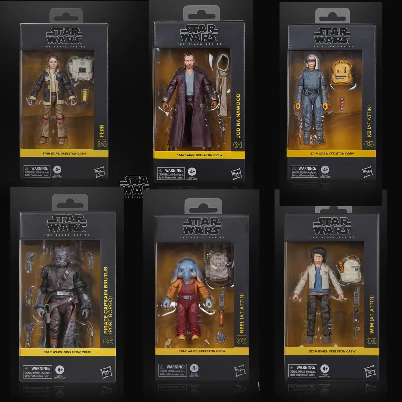 Hasbro Original Genuine Star Wars Skeleton Crew Fern Pirate Captain Brutus Jod Neel Wim Kb Collectible Model Toys for Boys Gift