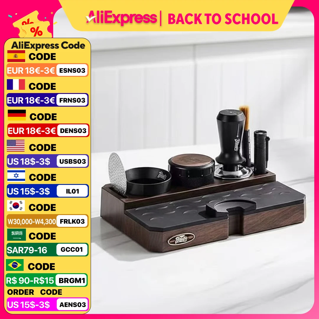 Coffee Equipment Rack - 51-58mm ABS Kaffee-Siebträgerhalter Kaffeefilter-Ständer Espresso-Tamper-Matte Café-Werkzeuge