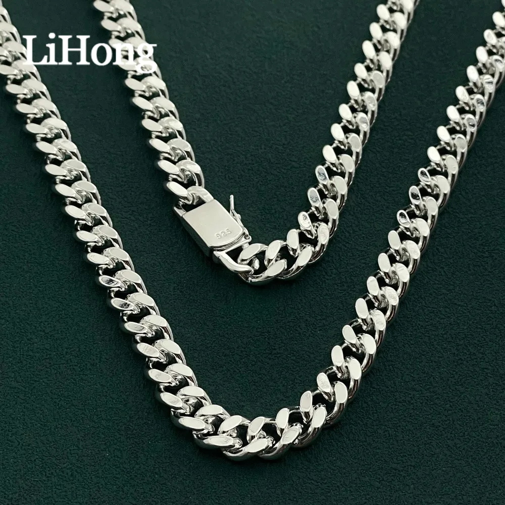 925 Sterling Silber 10MM 20/22/24/26 Zoll Exquisiter Edler Prächtiger Charme Mode für Männer Frauen Kette Hochzeit Halskette Schmuck – Detail 4