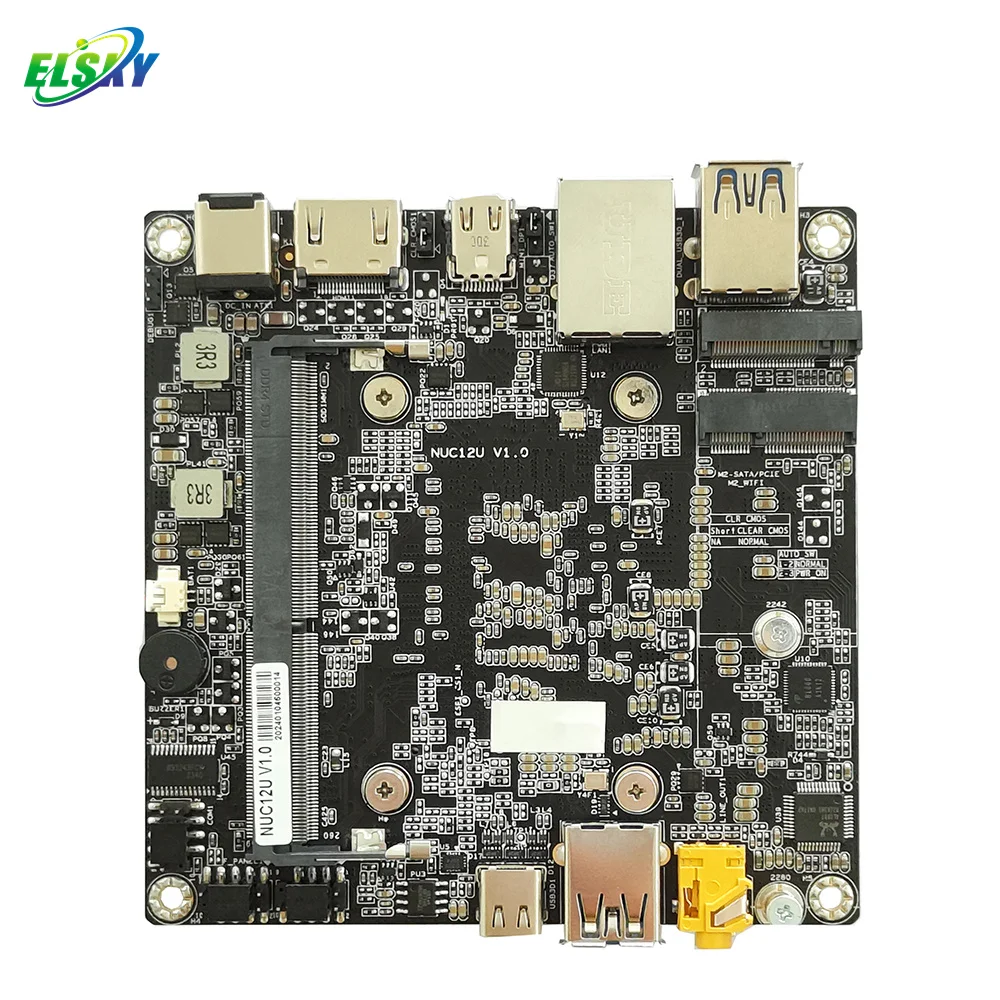 New ELSKY NUC PC B450 Motherboard Combo Ddr4 for Computers NUC13U with CPU Raptor Lake 13th Gen I3 I5 I7 I9 HD_MI Mini-DP 4K 60H