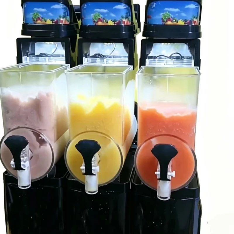 Commercial 2/3/4Tanks Slushy Maker Machine 220V Italian Granita Ice Slush Frozen Drink Maker For Bakery Cafe Bar Restaurant