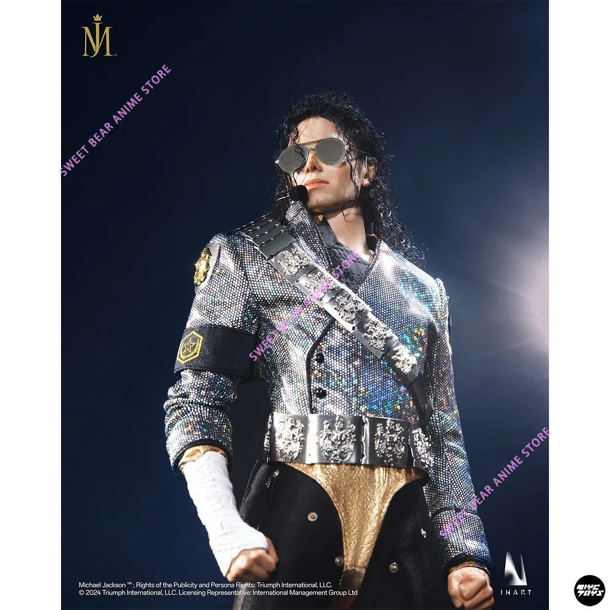 Inart michael jackson mj 1/6 escala versão de cabelo enraizado figura de ação premium anime modelo brinquedos da moda boneca de mesa colecionáveis