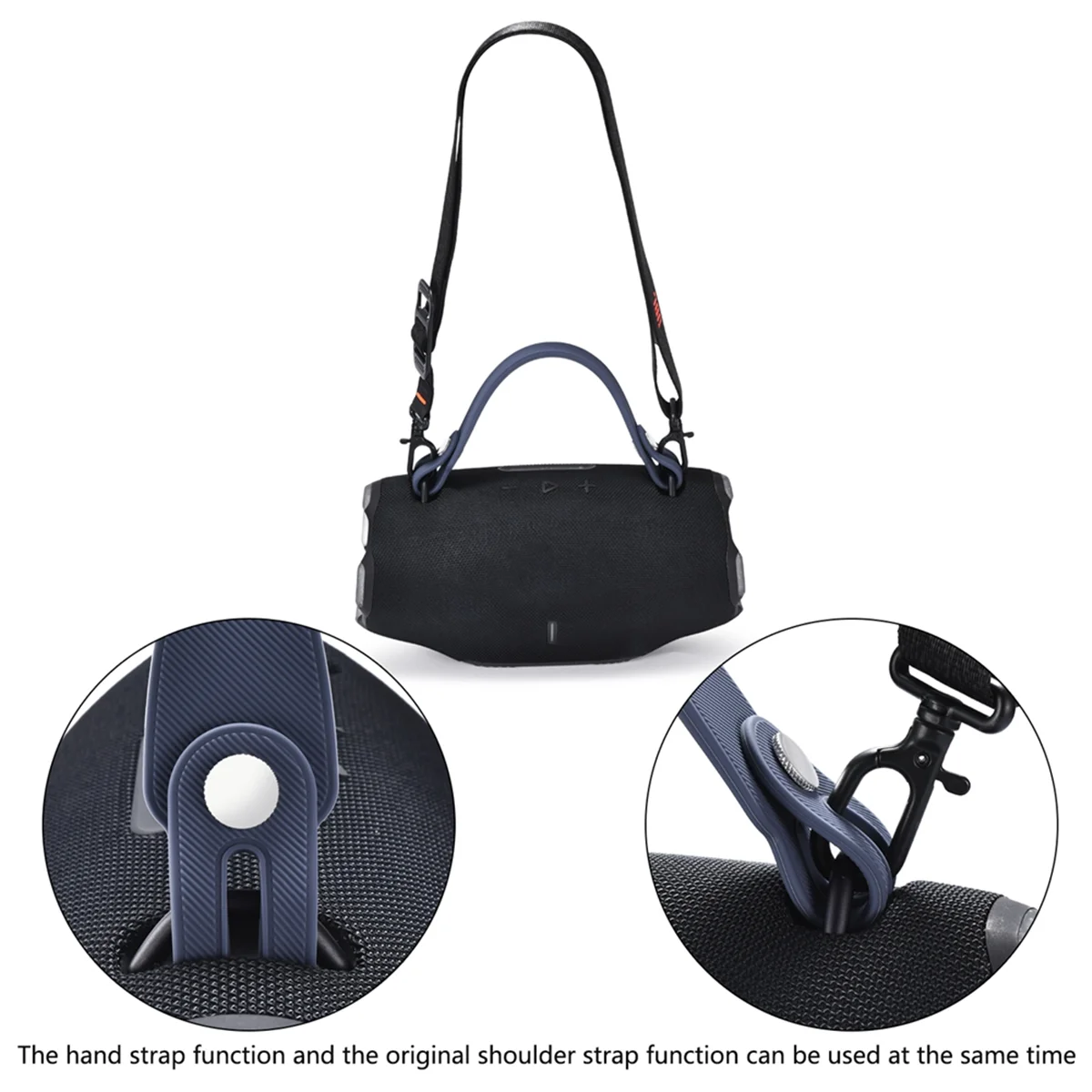 AT42 حزام مقبض مكبر الصوت لـ Xtreme 2/ Xtreme 3/Xtreme 4 سمّاعات بلوتوث سيليكون قابل للفصل شريط لحام أزرق