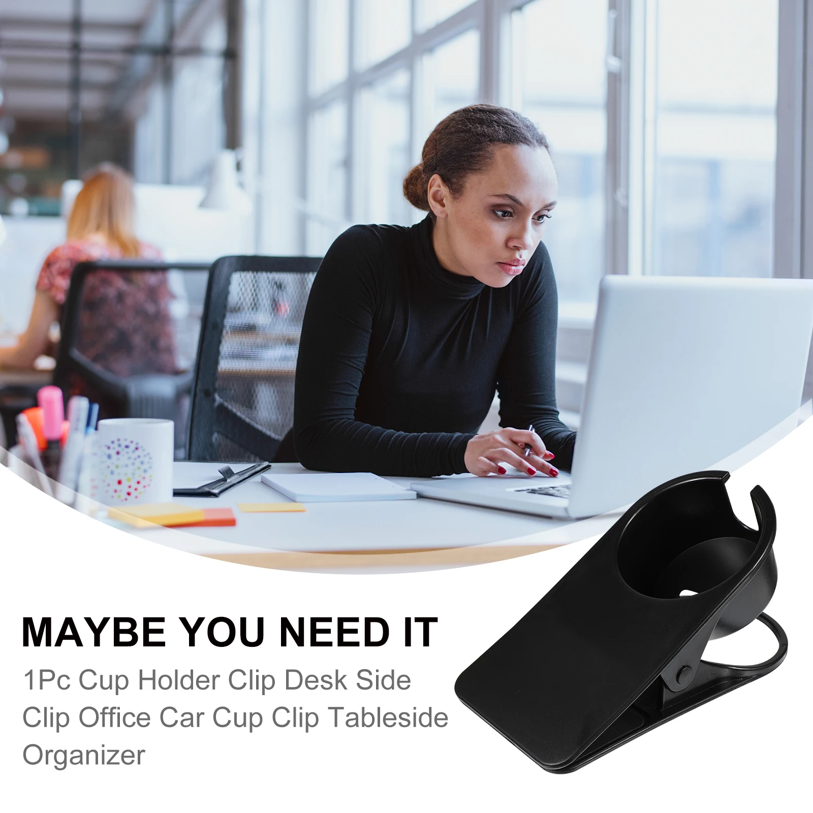 

Holder Clip Desk Side Water Cup Clamp Office Car Bottle Holder Tableside Organizer Coffee Mug Fixor For Home Restaurant Fastfood