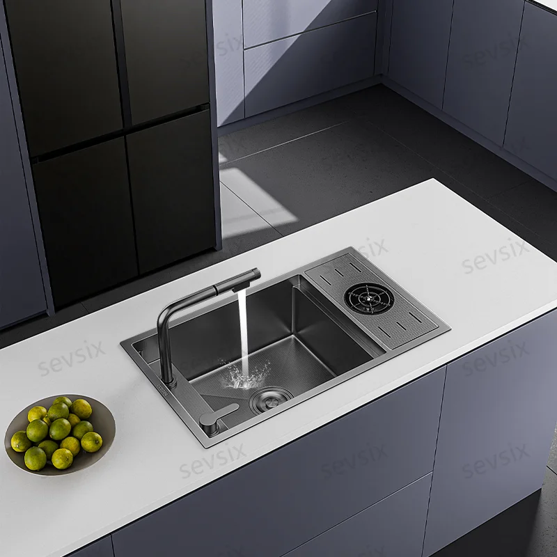 

Modern Kitchen Sink with Comprehensive Accessories for Easy Installation and Seamless Integration into Any Home Design"