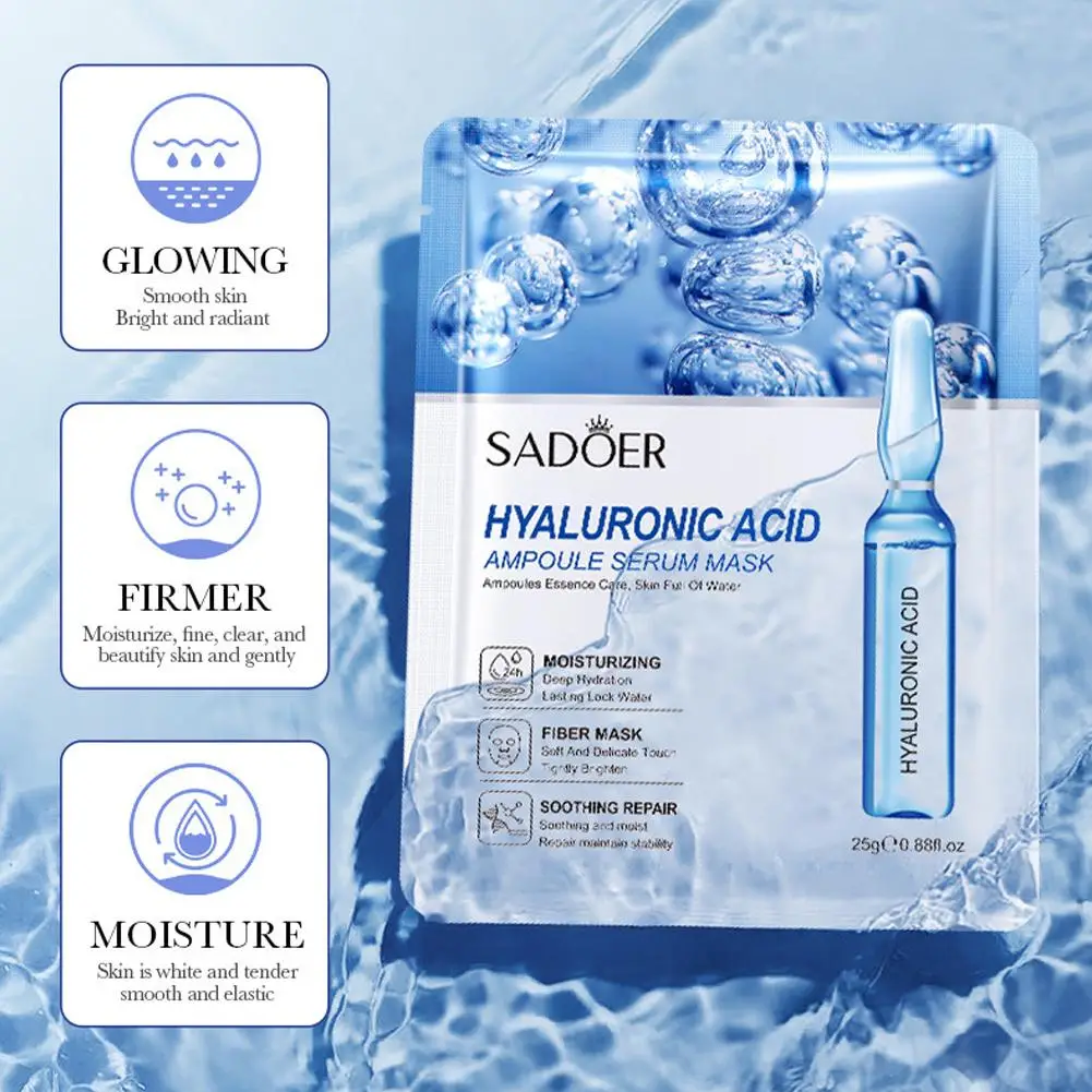 Hyaluronic Acid Facial Masks Face Skincare Firming Moisturizing Face Facial Products Care Hydrating Skin Mask Z9J9