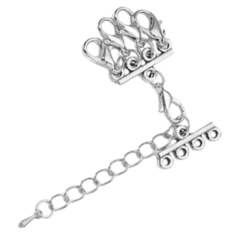 

Necklace Clasps Set Multi Strands Tube Lock Necklaces Clasps Separator for DIY