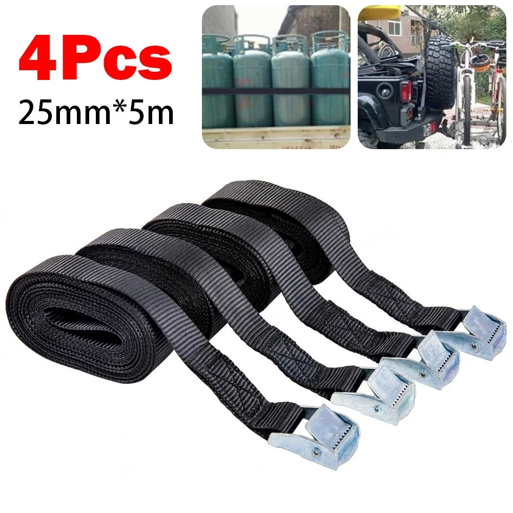 

Lash Your Load Securely Get Our Set of Four Robust and Adjustable Five Meter Tie Downs Featuring Reliable Cam Buckles Today