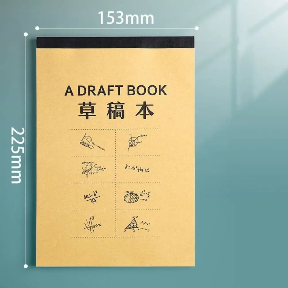 50/100 ورقة تقسيم بسيط/ورق مسودة فارغ قابل للتمزيق سميكة الرياضيات الحساب ورقة اللوحة كراسة الرسم مكتب المدرسة