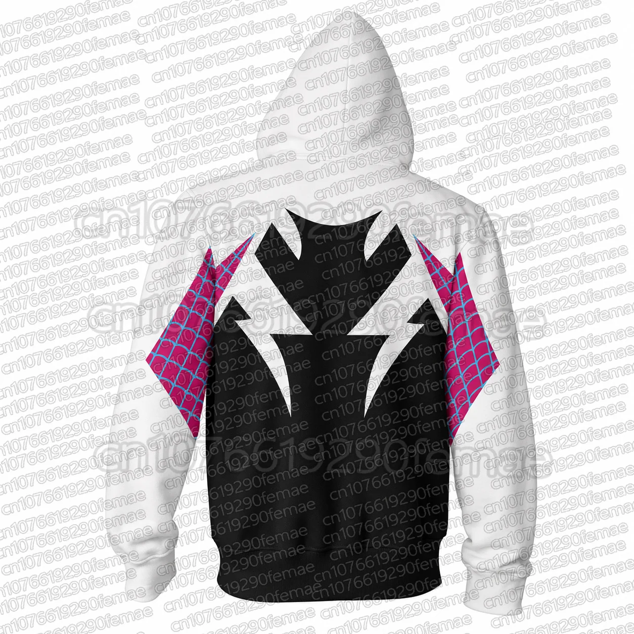 Halloween Gwen White Black Pink Web Zip Up Hoodie Anime Inspired Cosplay Top Kids Hooded Sweatshirt Streetwear Jacket for Girls