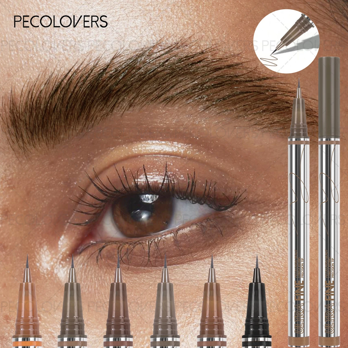1PC Long-Lasting Waterproof Eyebrow Pencils - Precision Microblading Liquid Eyebrow Tattoo Pencils with Fine Tips for Sketching