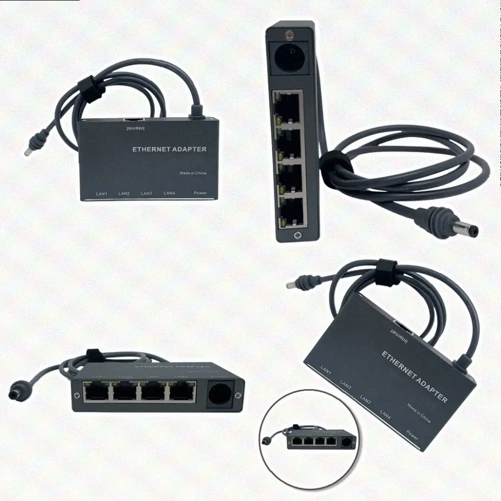 4-Port Adapter Ethernet Adapter Online Gaming 1.64 Feet Cable Enhanced Network Setup For Starlink for mini 0.5 Meters