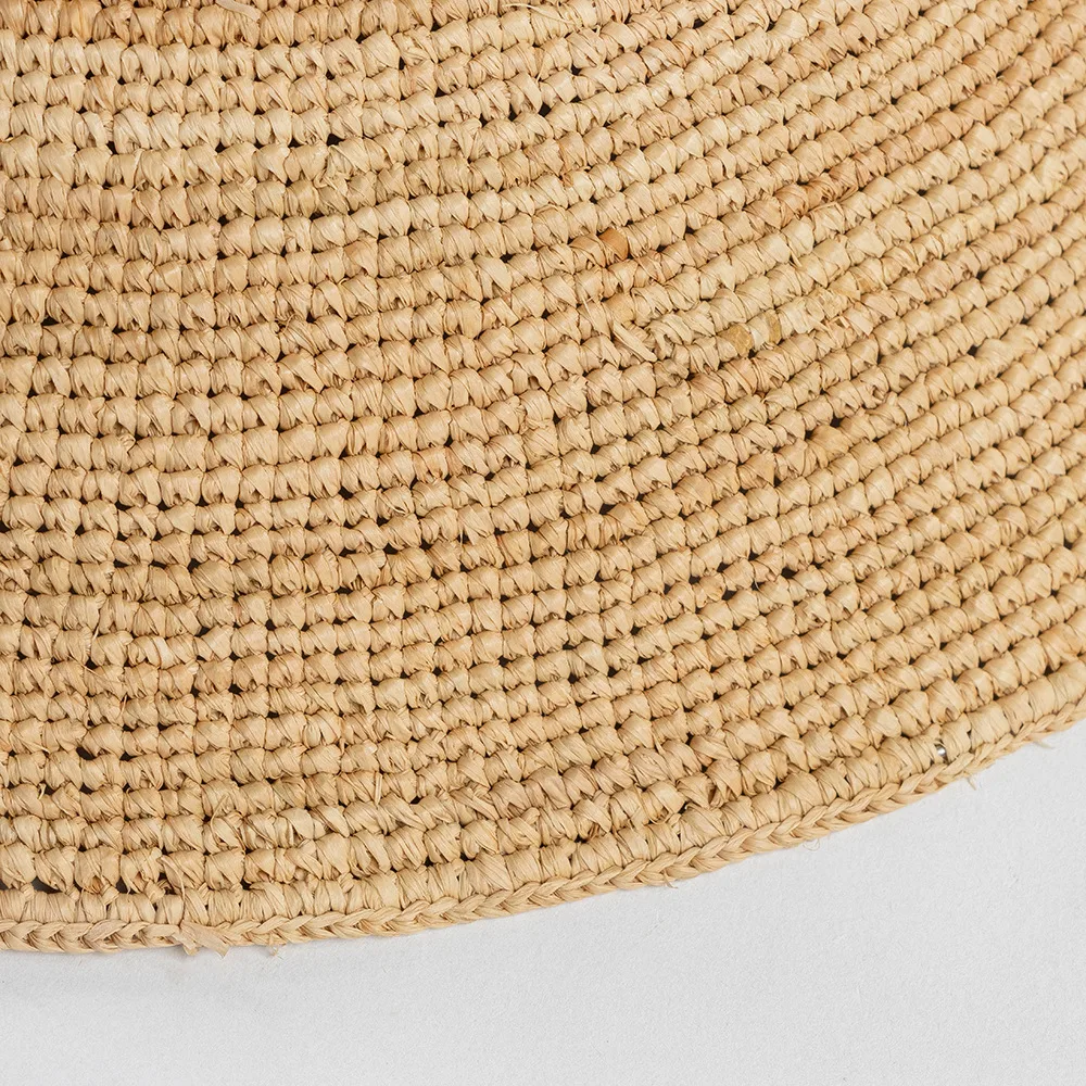 USPOP primavera/estate nuova moda nastro scamosciato intrecciato a mano all'uncinetto rafia cappello da sole a tesa larga per le donne cappelli da spiaggia di paglia pieghevoli